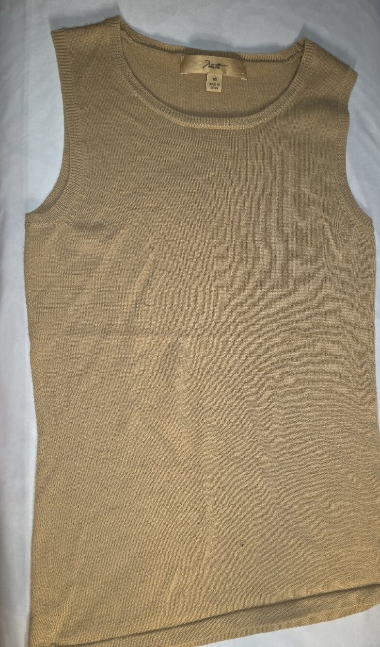 Women’s Sleeveless Crewneck Top in Light Camel by J.Crew